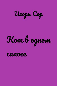 Кот в одном сапоге