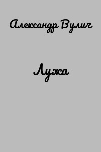 Лужа