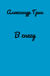 В снегу