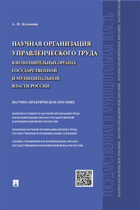 Научная организация управленческого труда в исполнительных органах государственной и муниципальной власти России. Научно-практическое пособие