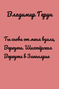 Ты снова от меня вдали, Воркута. Шахтёрская Воркута в Заполярье
