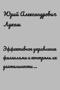 Эффективное управление филиалами и контроль их деятельности как составляющая обеспечения безопасности и развития бизнеса. Учебное пособие