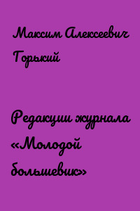 Редакции журнала «Молодой большевик»