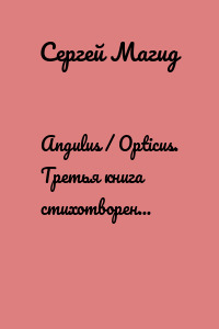 Angulus / Opticus. Третья книга стихотворений. 2009–2011 гг.