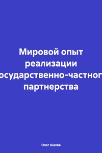 Мировой опыт реализации государственно-частного партнерства