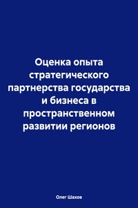 Оценка опыта стратегического партнерства государства и бизнеса в пространственном развитии регионов