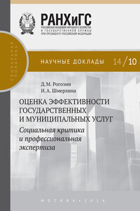 Оценка эффективности государственных и муниципальных услуг. Социальная критика и профессиональная экспертиза