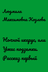 Ночной икарус, или Ужас подземки. Рассказ первый