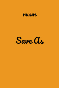 Save As