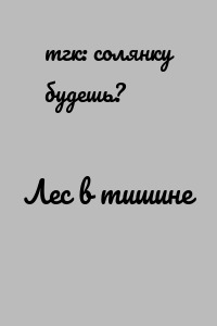 Лес в тишине