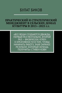 Практический и стратегический менеджмент в сельских домах культуры в 2015—2025 г.г.