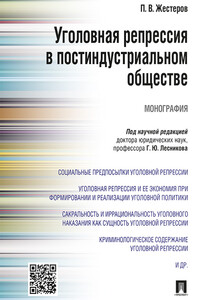 Уголовная репрессия в постиндустриальном обществе. Монография