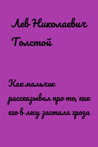 Как мальчик рассказывал про то, как его в лесу застала гроза