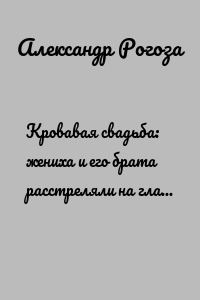 Кровавая свадьба: жениха и его брата расстреляли на глазах невесты