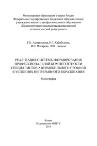 Реализация системы формирования профессиональной компетентности специалистов автомобильного профиля в условиях непрерывного образования