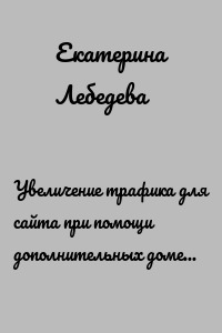 Увеличение трафика для сайта при помощи дополнительных доменов и видеороликов