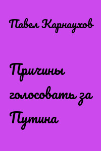 Причины голосовать за Путина