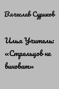 Илья Учитель: «Стрельцов не виноват»